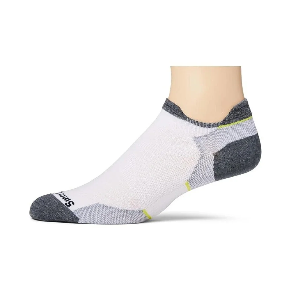 Smartwool Run Zero SW001651 Men's Large White Cushion Low Ankle Socks ERK2035